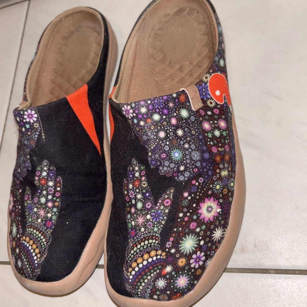 UIN Women's Blossom Slip On Shoes Colorful Comfortable Lightweight Sneakers - Picture 6 of 10